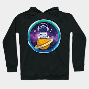 Astronaut Listening to Music Hoodie